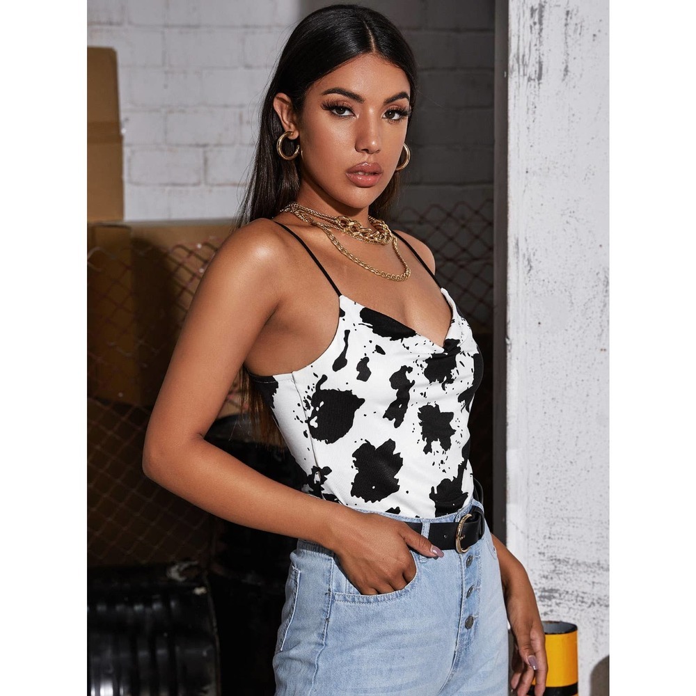 nashville western Cow Print Cami Top - Picture 4 of 5